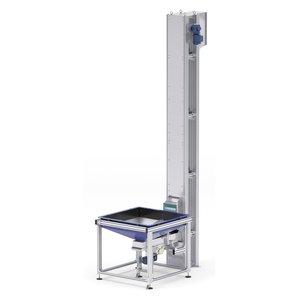 Becherlift komplett hinten Becherlift zum vertikalen Transport von Patronenhülsen