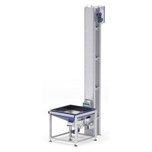 Becherlift komplett hinten Becherlift zum vertikalen Transport von Patronenhülsen