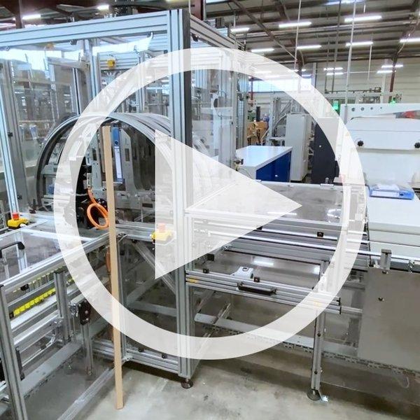 Wendestation Video Förder- und Wendetechnik für flexiblen Verpackungsprozess