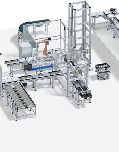 Modulaire bouwpakket voor de fabrieksautomatisering. 