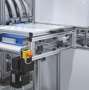 Auslauf Wendestation 1, Zuführung Packautomat