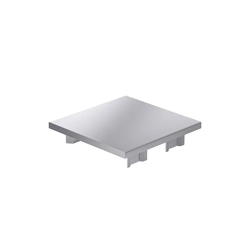 Endkappe 80x80 aus silbergrauem Kunststoff für mk Profile 80x80