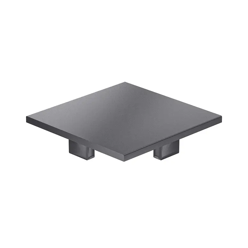Endkappe 100x100 aus schwarzem Kunststoff für mk Profile 100x100