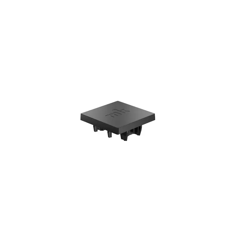 Endkappe 40x40 aus schwarzem Kunststoff für mk Profile 40x40