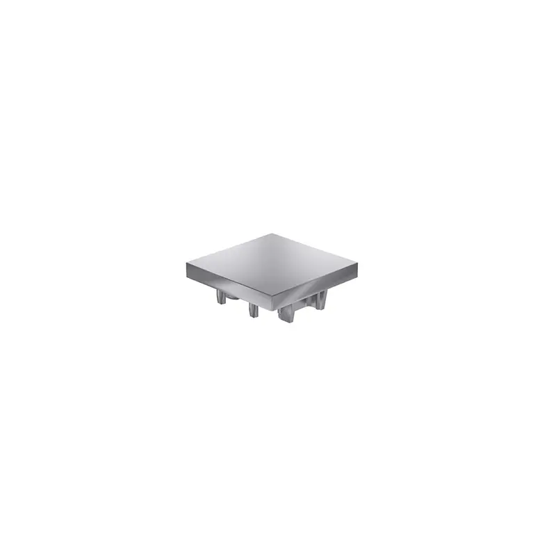 Endkappe 40x40 aus silbergauem Kunststoff für mk Profile 40x40