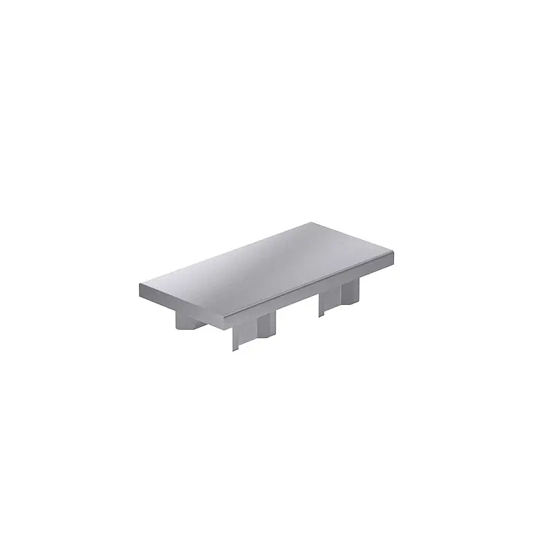 Endkappe 80x40 aus silbergrauem Kunststoff für mk Profile 40x80