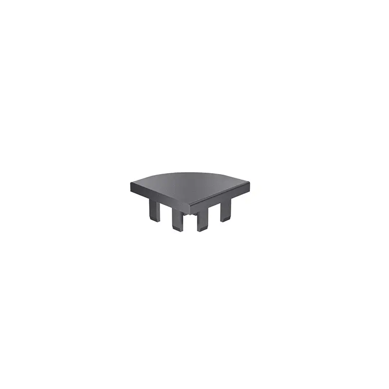 Endkappe 40x40 aus schwarzem Kunststoff für mk Profil 2040.15
