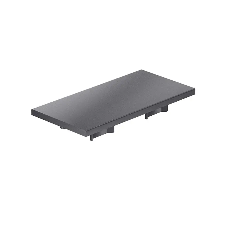 Endkappe 120x60 aus schwarzem Kunststoff für mk Profil 2060.02