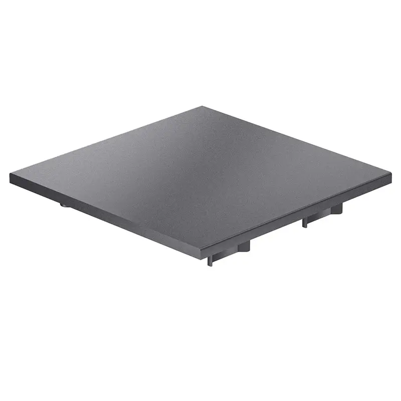 Endkappe 120x120 aus schwarzem Kunststoff für mk Profil 2060.05