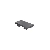 Endkappe 50x25 aus schwarzem Kunststoff für Profil mk 2025.02