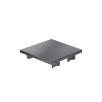 Endkappe 80x80 aus schwarzem Kunststoff für mk Profile 80x80