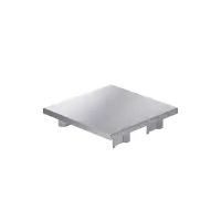 Endkappe 80x80 aus silbergrauem Kunststoff für mk Profile 80x80