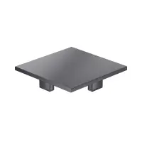 Endkappe 100x100 aus schwarzem Kunststoff für mk Profile 100x100