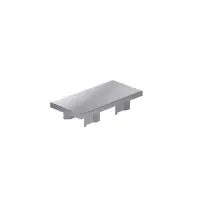 Endkappe 80x40 aus silbergrauem Kunststoff für mk Profile 40x80
