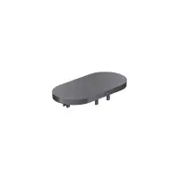 Endkappe 80x40 aus schwarzem Kunststoff für Profil mk 2040.23