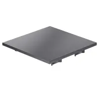 Endkappe 120x120 aus schwarzem Kunststoff für mk Profil 2060.05