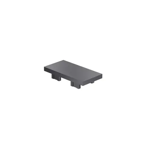 Endkappe 50x25 aus schwarzem Kunststoff für Profil mk 2025.02