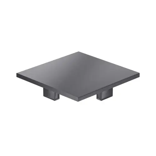Endkappe 100x100 aus schwarzem Kunststoff für mk Profile 100x100