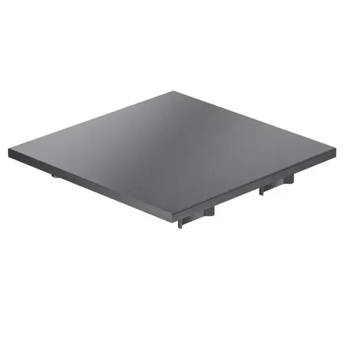 Endkappe 120x120 aus schwarzem Kunststoff für mk Profil 2060.05