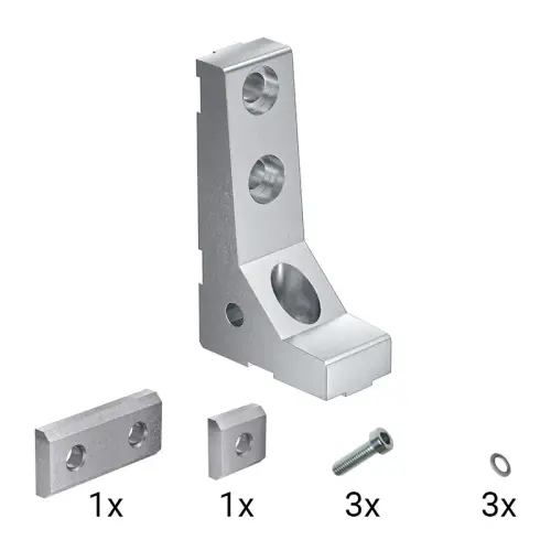 Winkelverbindung D25s, inkl. Befestigungsmaterial