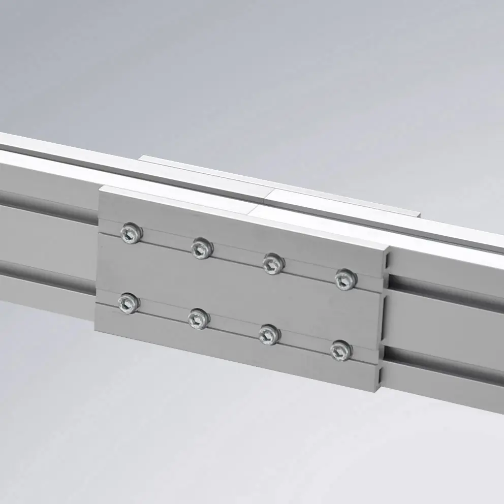 Profile Serie 50 verbunden mit Verbindungsprofil Schwerlast 3856