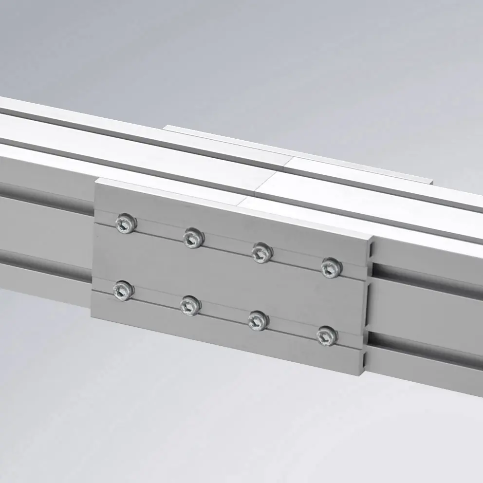 Profile Serie 50 verbunden mit Verbindungsprofil Schwerlast 3861
