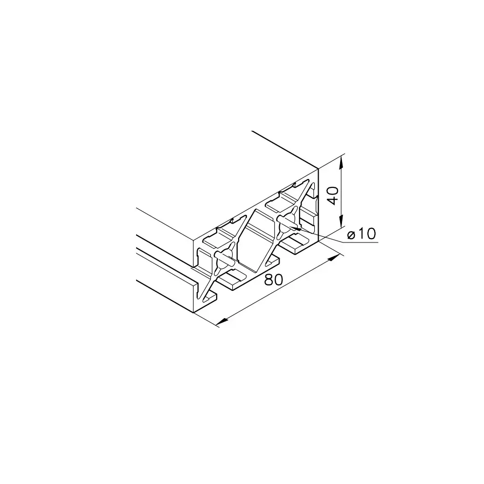 Reinraumprofil mk 2040.101 Abmessungen