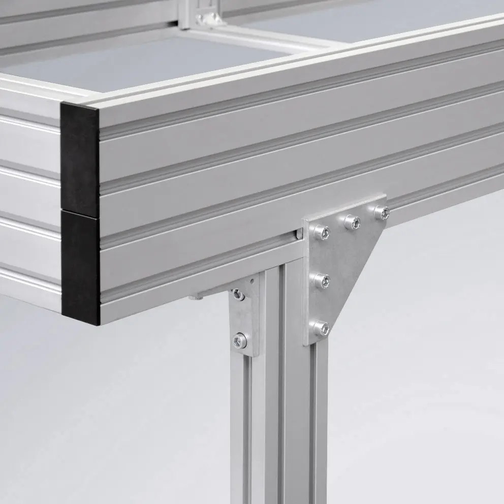 Tischgestell montiert aus Profil mk 2060.04 und mk 2060.02