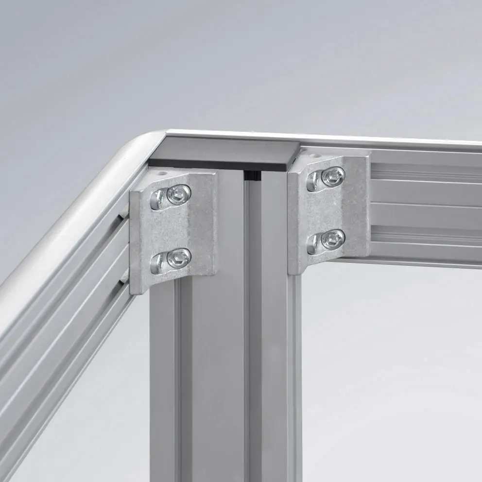 Profil Serie 40 montiert mit Winkel E80