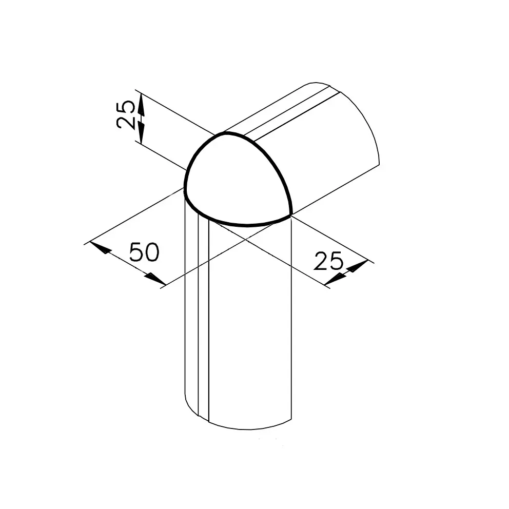 Eckknoten 38 Abmessungen