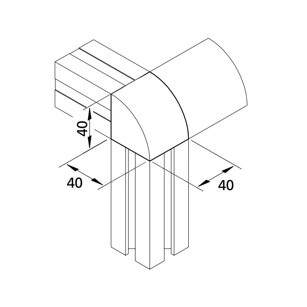 Eckknoten 46 Abmessungen