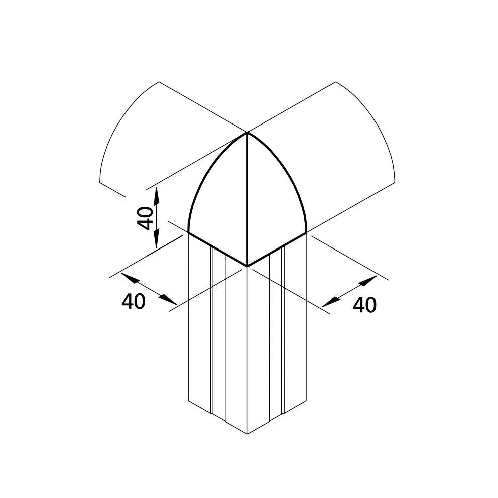 Eckknoten 42 Abmessungen