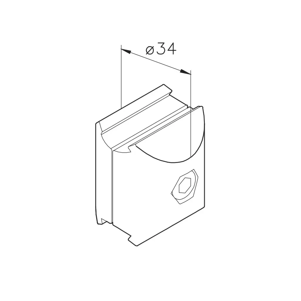 Parallelverbinder 1 D28 Abmessungen