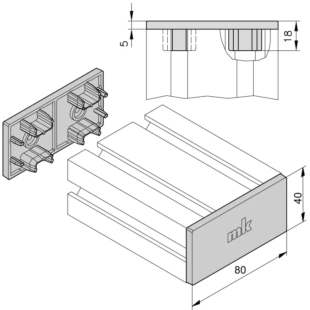 Endkappe mk 2508 Abmessungen