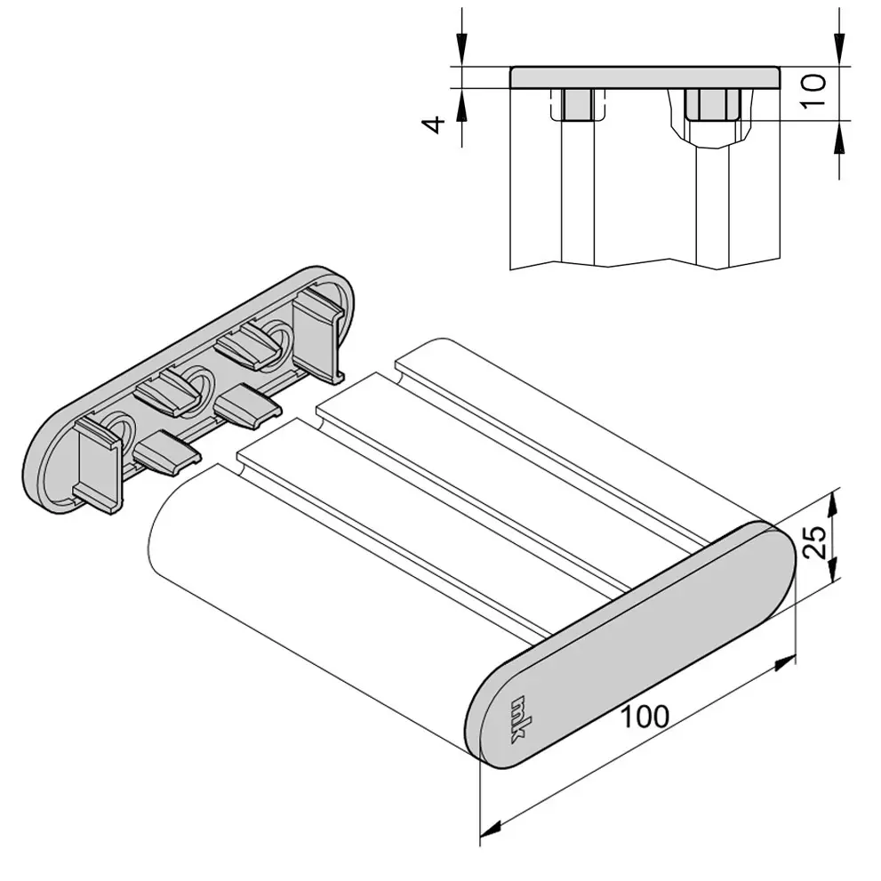 Endkappe 2565 Abmessungen