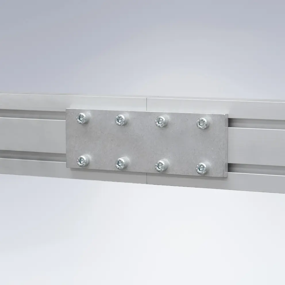 Profile Serie 40 montiert mit Verbindungsplatten Schwerlast