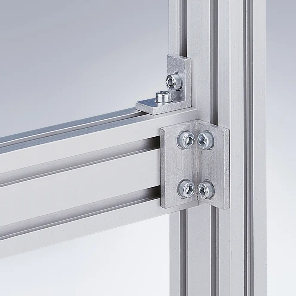 Profile Serie 25 montiert mit 90°-Winkel