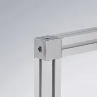 2 Profile montiert mit Eckknoten 25