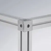 3 Profile montiert mit Eckknoten 26