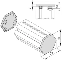 Endkappe 57x50 Abmessungen