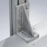 Profil Serie 50 montiert an Platte mit Winkelkonsole 15