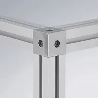 3 Profile montiert mit Eckknoten 5