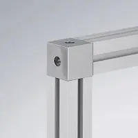 2 Profile montiert mit Eckknoten 6