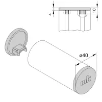 Endkappe mk 2040.16 Abmessungen
