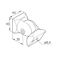 Gelenk 40/H1 Abmessungen