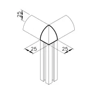 Eckknoten 33 Abmessungen