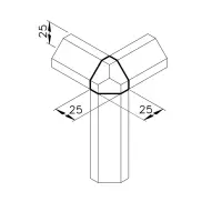 Eckknoten 35 Abmessungen