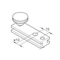 Bohrschablone Spannverbinder ø 10 mm Abmessungen