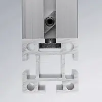 Profile senkrecht montiert mit Spannverbinder Serie 50