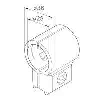 Parallelverbinder 2 D28 Abmessungen